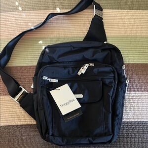 Baggallini Black Messenger Bag with Adjustable Strap